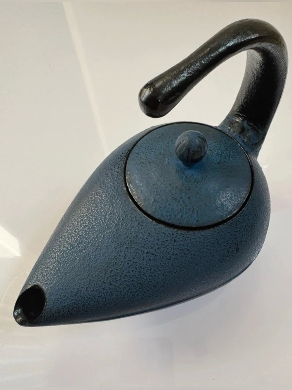 Blue & Black Cast Iron Teapot with Infuser